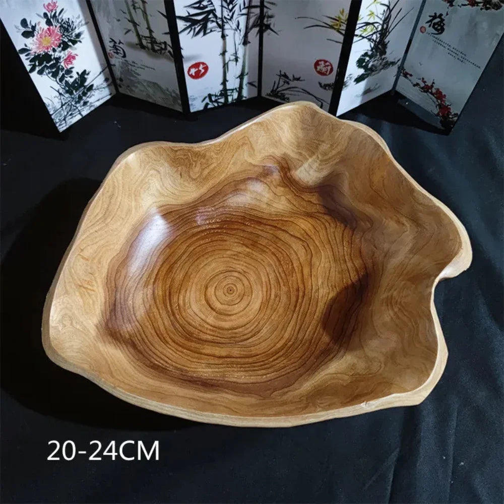 Stylish Irregular Wooden Serving Bowl - House Of Avana