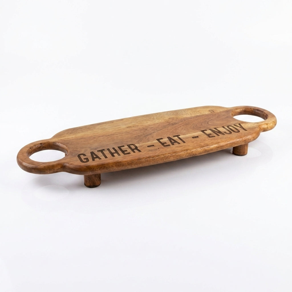 House of Avana Gather Eat Enjoy Mango Wood Platter