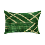 Woodlands Silk Velvet Ikat Pillow Cover X 24, front view - House Of Avana