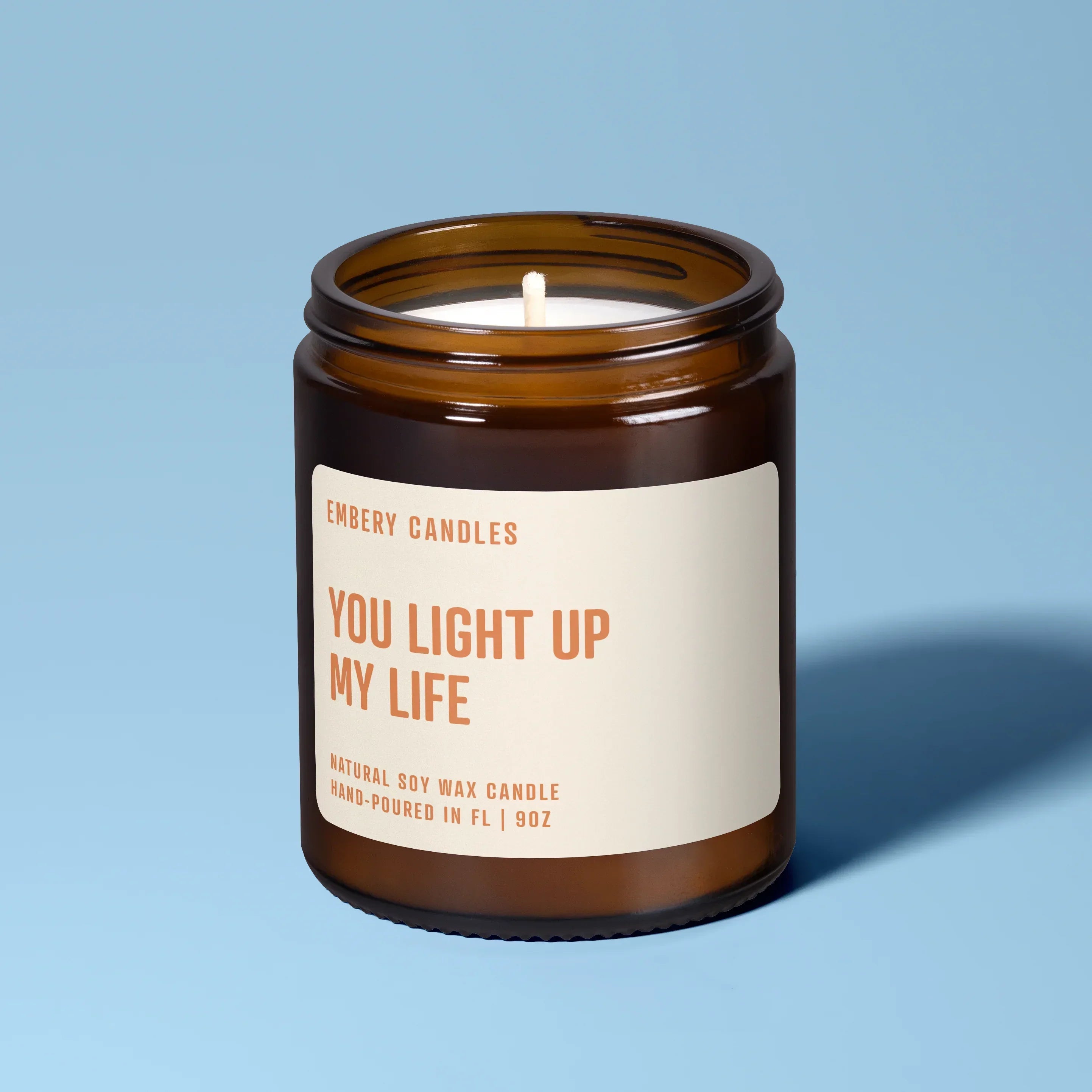 You Light Up My Life | Soy Wax Scented Candle, front view - House Of Avana