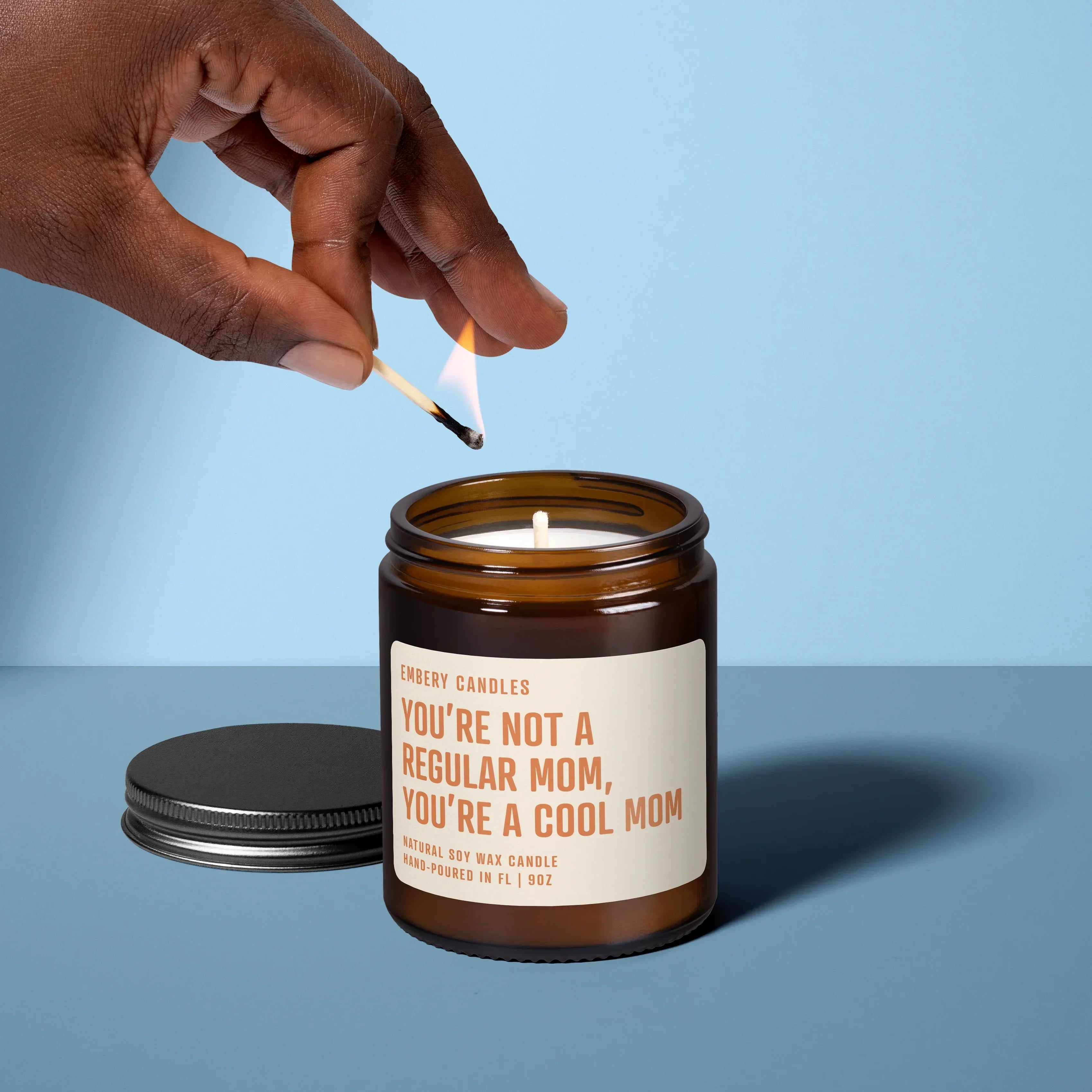 You're Not a Regular Mom, You're a Cool Mom | Soy Wax Scented Candle, back view - House Of Avana