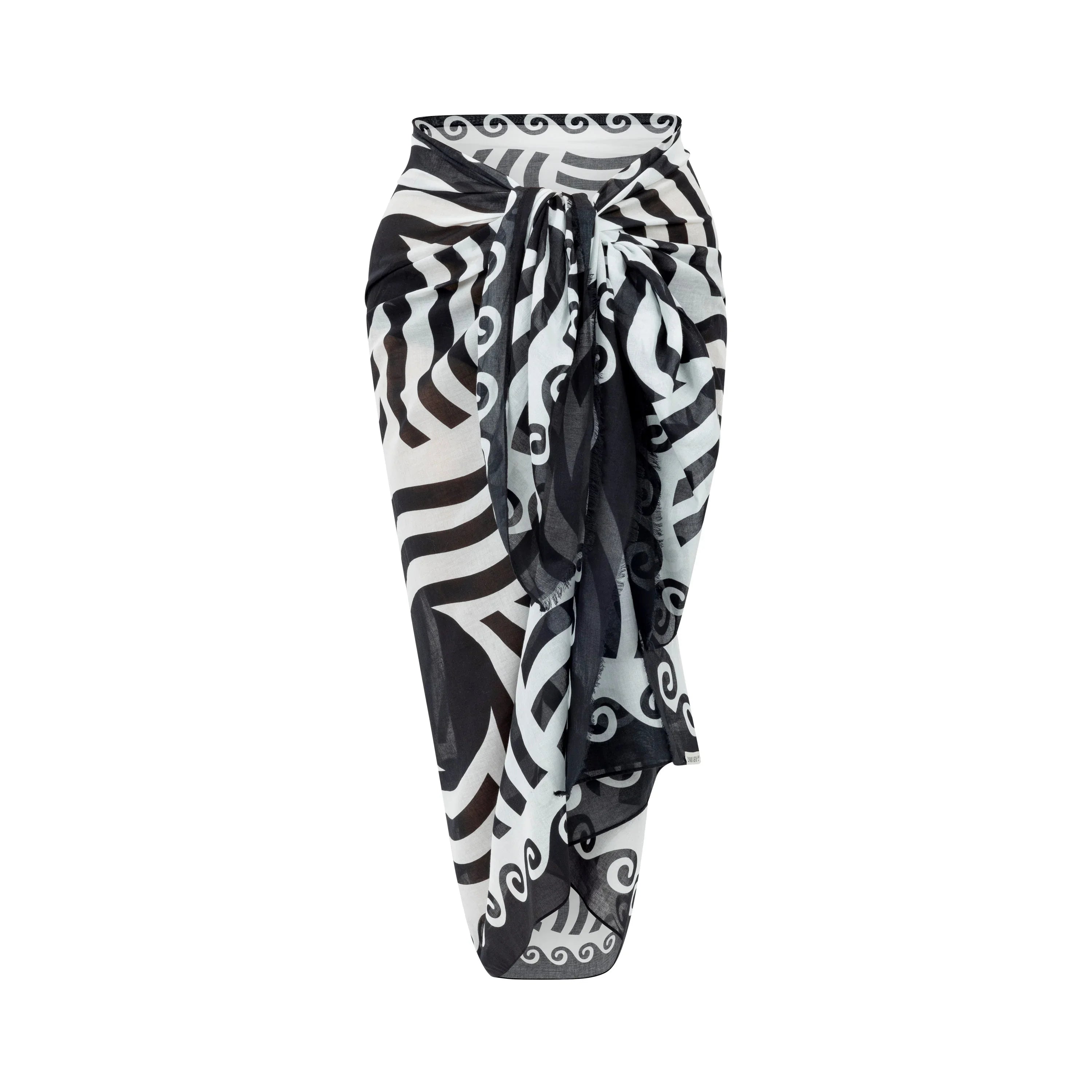 Mykonos Pareo - Midnight Swim Sun Pattern Ruby Mint