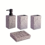 A S Set Featuring a Minimalist Nordic Design in Ceramic, Including a Stone-patterned Wash Cup Set,... - House Of Avana
