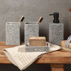 A S Set Featuring a Minimalist Nordic Design in Ceramic, Including a Stone-patterned Wash Cup Set,... - House Of Avana