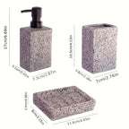 A S Set Featuring a Minimalist Nordic Design in Ceramic, Including a Stone-patterned Wash Cup Set,... - House Of Avana