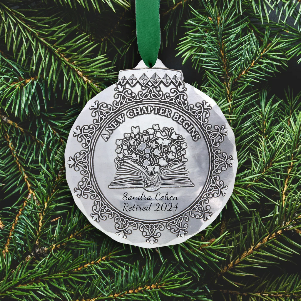 A New Chapter Begins Ornament, front view - House Of Avana