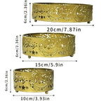 Metal Tray - Golden Islamic-style Dinner Plate