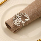 Napkin Rings - Moon Shaped Metal
