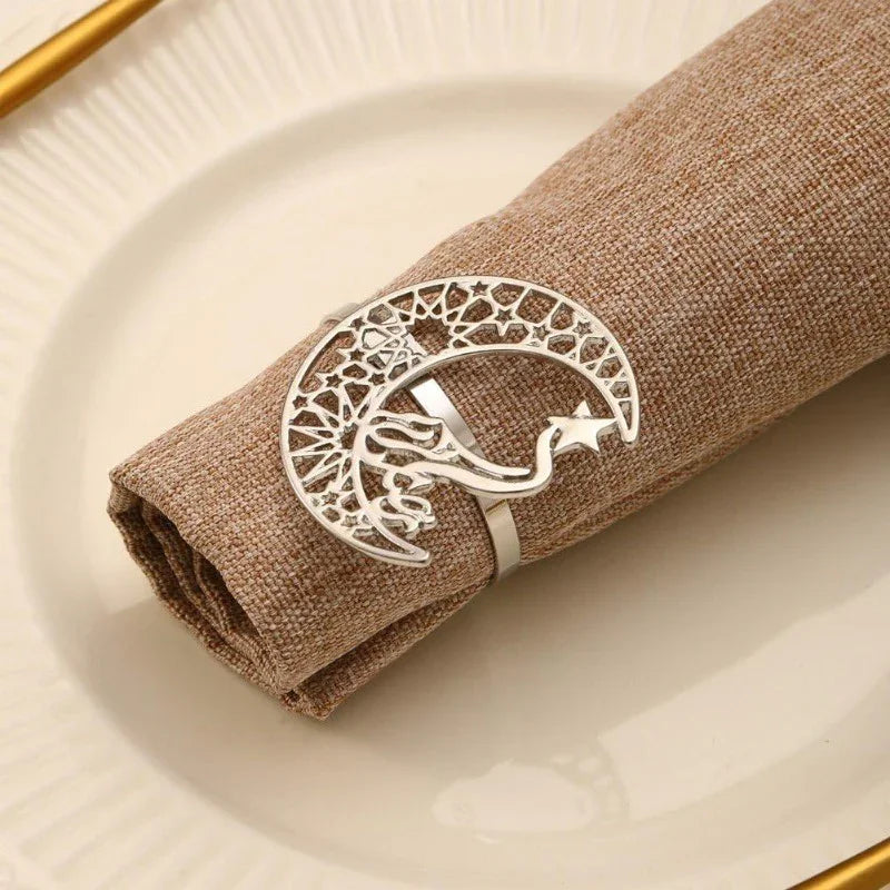 Napkin Rings - Moon Shaped Metal