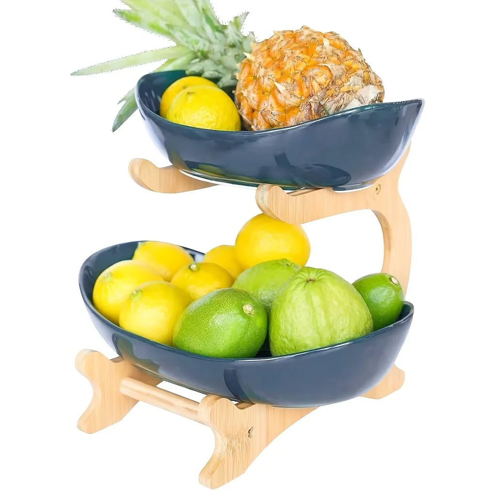 Fruit Basket - 2-Tier Wood