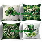 Pillow Covers - Festive Green White 4pcs