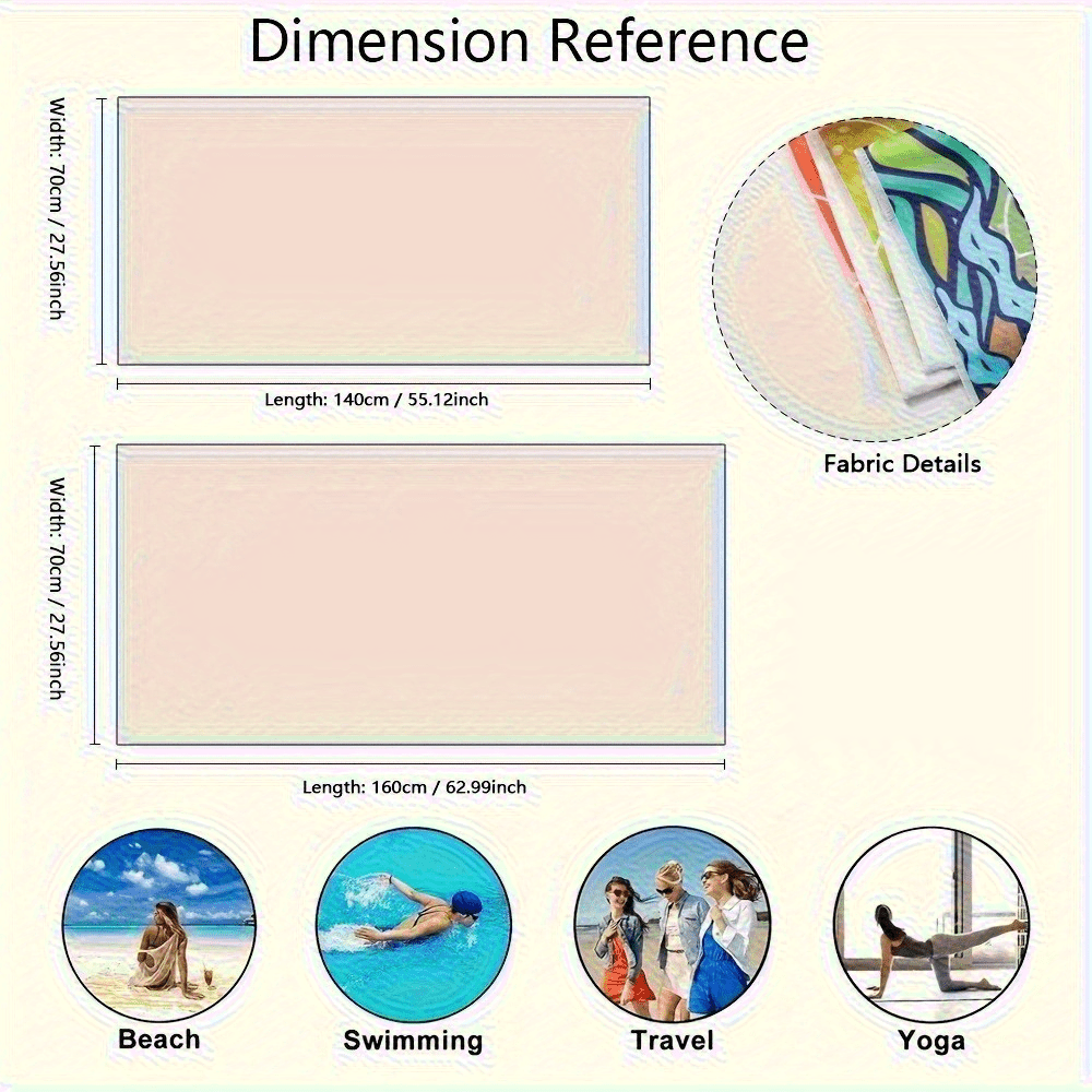 Beach Towel - Quick-Dry Microfiber Horse Print