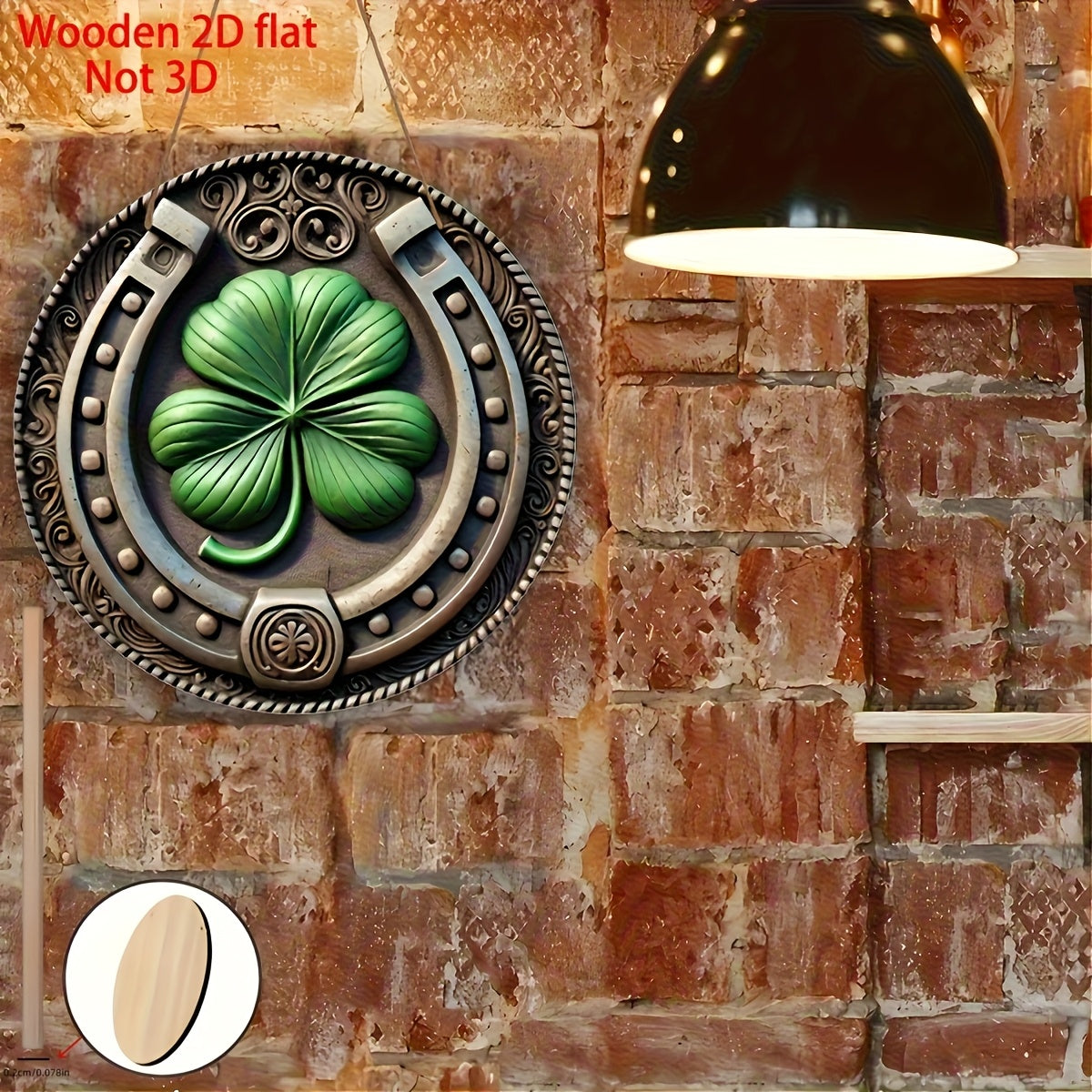 Wall Sign - Retro Wooden Green