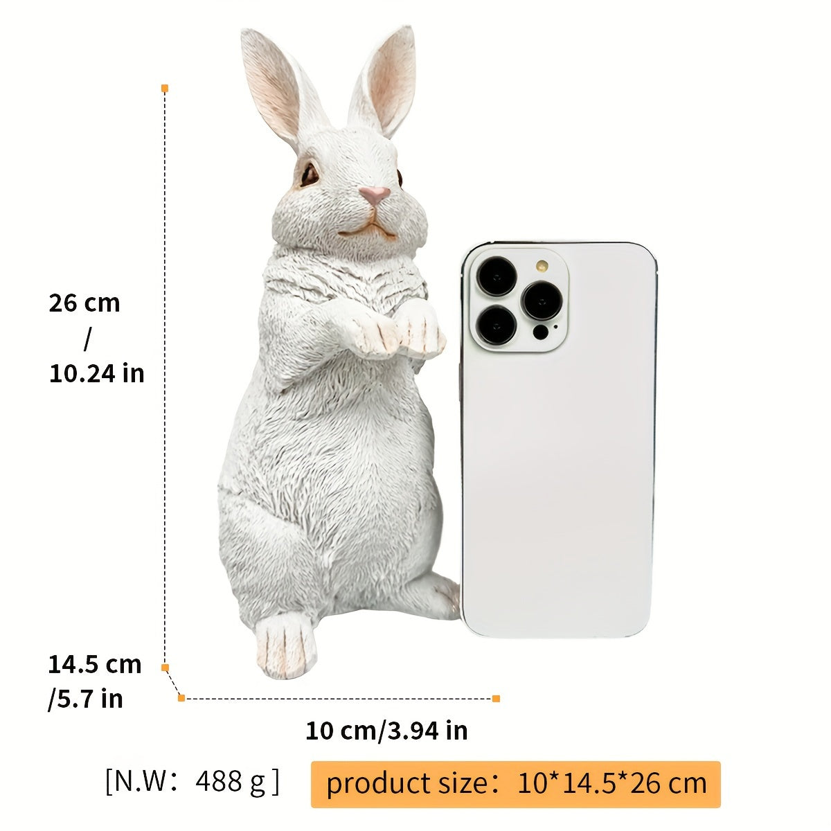 Charming Resin Rabbit Statue - Versatile Indoor/Outdoor Decor for Garden, Patio, and Home House Of Avana