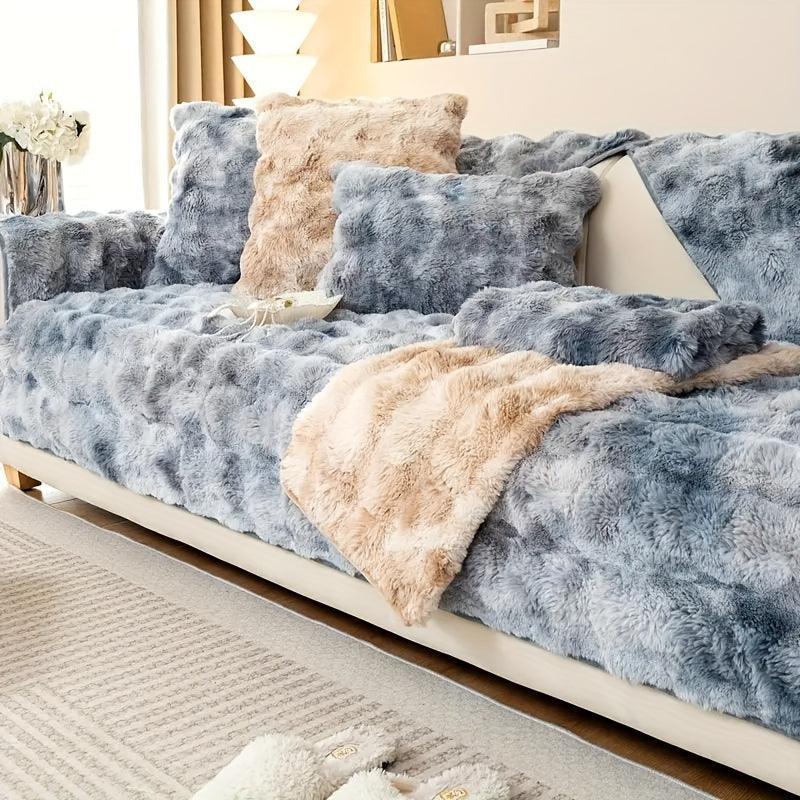 Luxurious Gradient Velvet Sofa Cover topspet