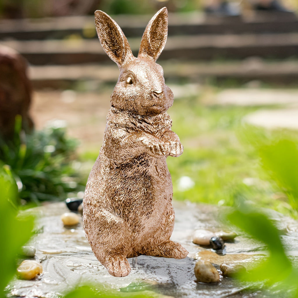 Charming Resin Rabbit Statue - Versatile Indoor/Outdoor Decor for Garden, Patio, and Home House Of Avana