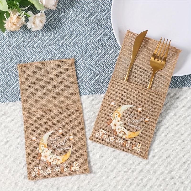 Burlap Bags - Moon Lantern Eid Decor