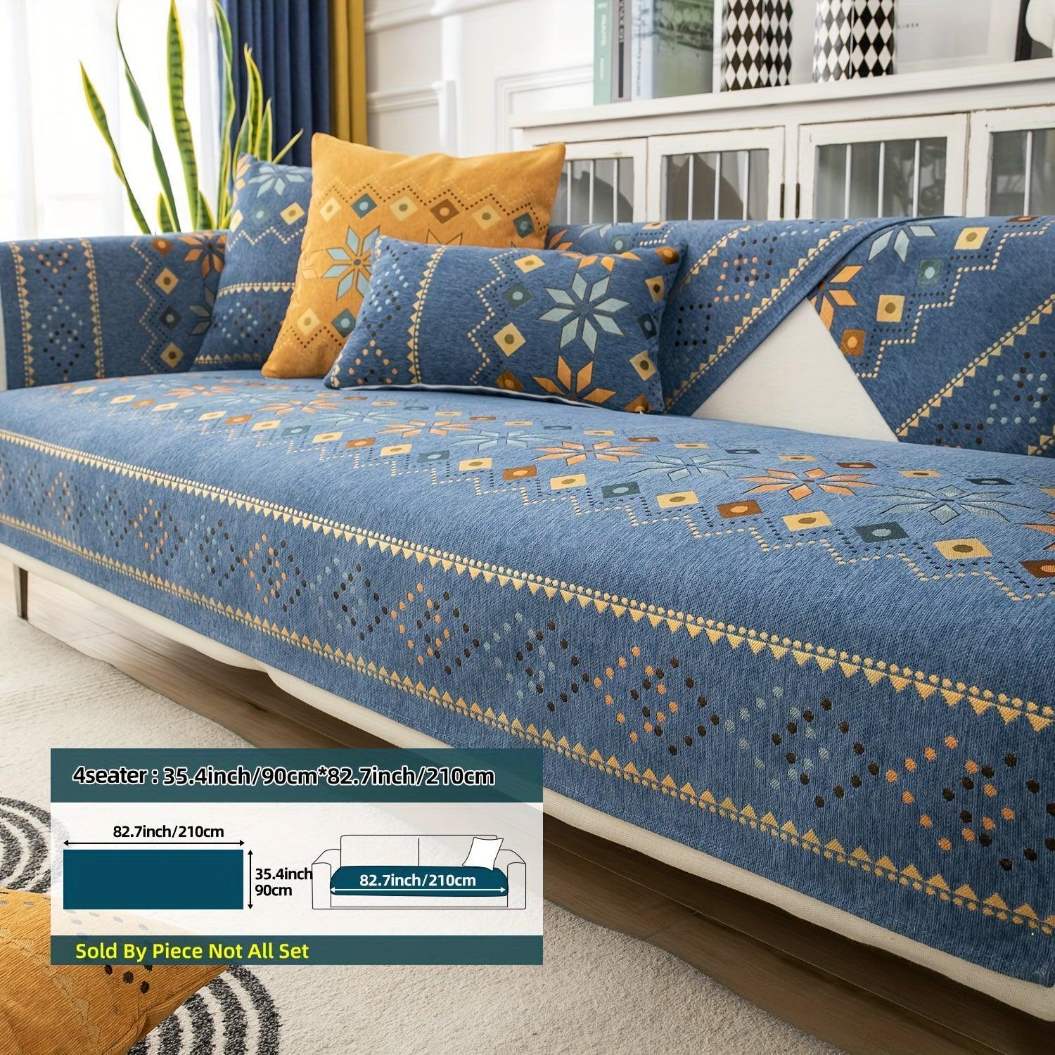 Stylish Bohemian Chenille Slipcovers for Couches topspet