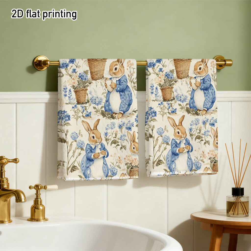 Cleaning Cloths - Cute Bunnies Blue Set