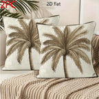Pillow Covers - Zipper Cotton Beige Brown