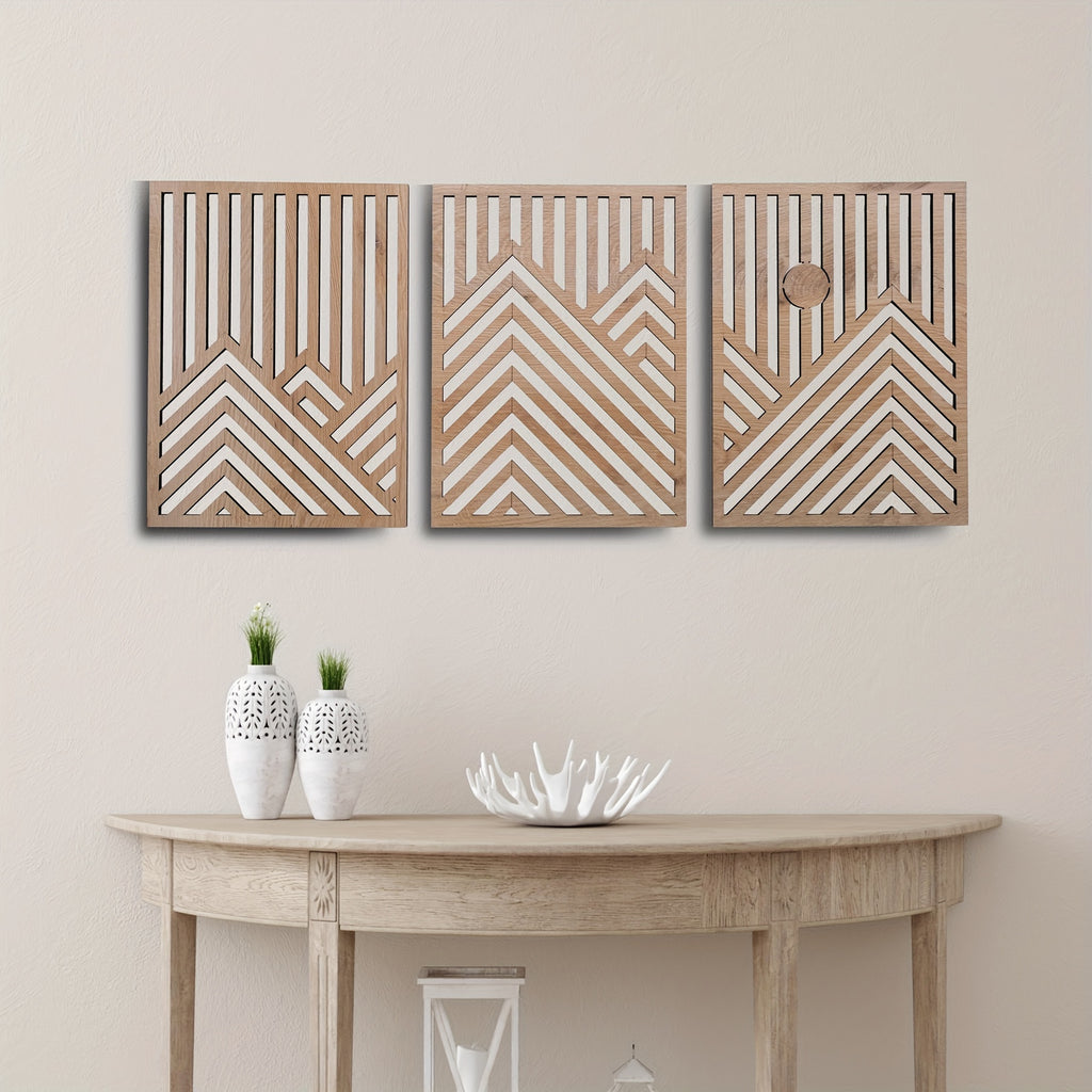 Wall Sculpture - Rustic Oak Mountain