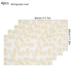Refrigerator Pad - Non-Slip Golden Leaf Waterproof
