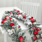 1pc Large Artificial Wreath Centerpiece with Pine Leaves & Golden Accents - Elegant Winter Holiday Decor for Dining Table, Fireplace, or Window - Handmade Plastic, Candle Holder & Wall Hanging Decoration, Christmas Decoration House Of Avana