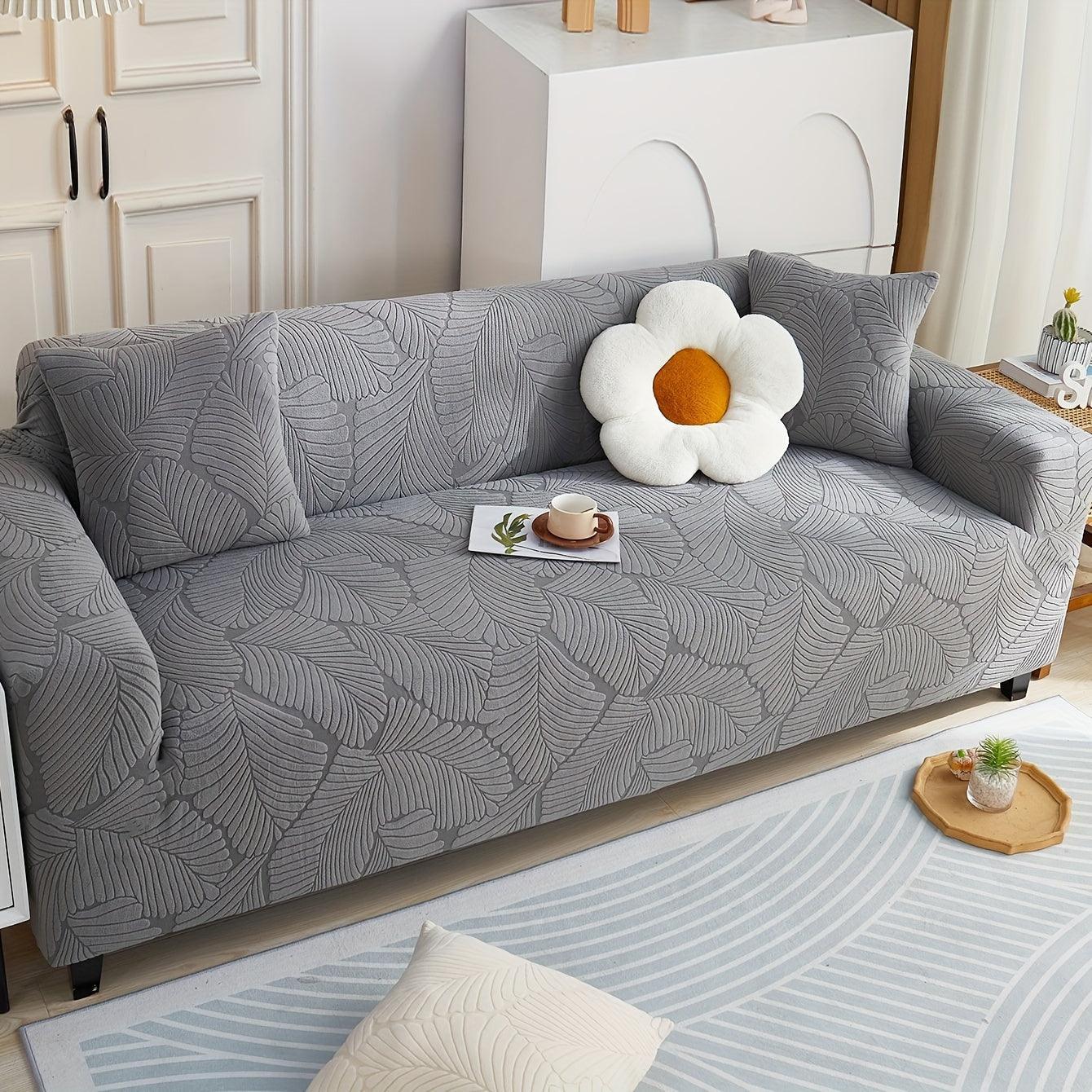 Premium Stretch Gray Couch Cover | Durable, Non-Slip & Versatile topspet