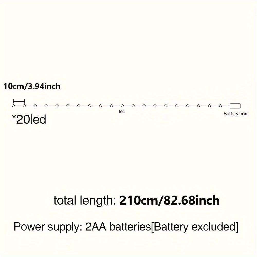 200cm/78.74 Inch LED Christmas Snowflake String Lights, Suitable for Indoor Office Smart Decoration - Room Party Wedding Gift Graduation Season Décor (Battery Not Included), Holiday Decor, Decorative Lighting, Ambient Lighti House Of Avana