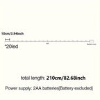 200cm/78.74 Inch LED Christmas Snowflake String Lights, Suitable for Indoor Office Smart Decoration - Room Party Wedding Gift Graduation Season Décor (Battery Not Included), Holiday Decor, Decorative Lighting, Ambient Lighti House Of Avana