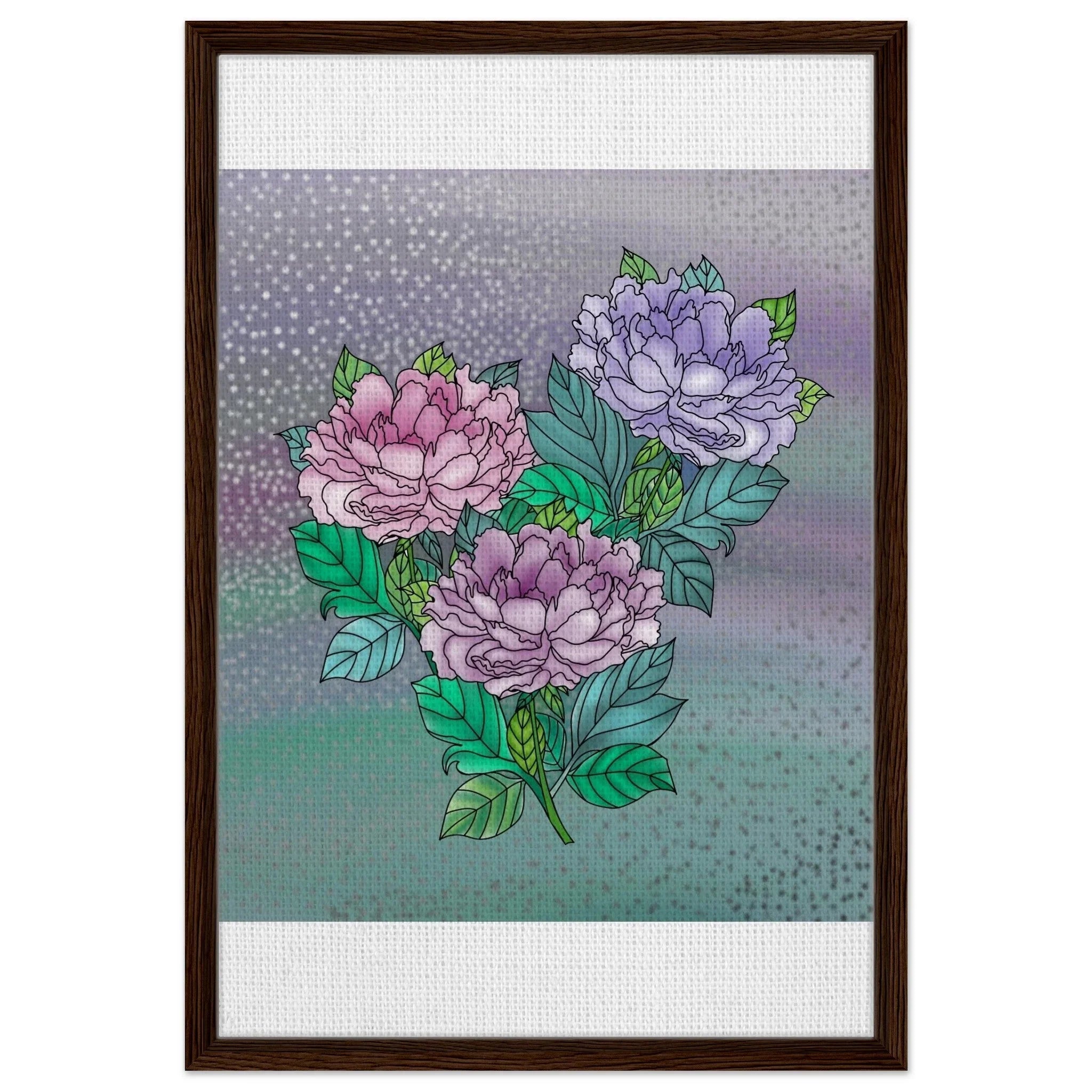 Sparkling Floral Framed Canvas – Muted Elegance for Your Space Marissa's Boutique