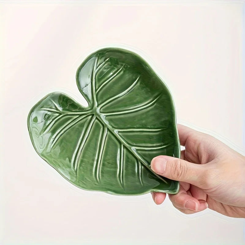 Spoon Rest - Non-Slip Ceramic Leaf