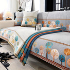 Pet Proof Couch Cover - Boho Chenille Sofa Cover with Tree Embroidery topspet