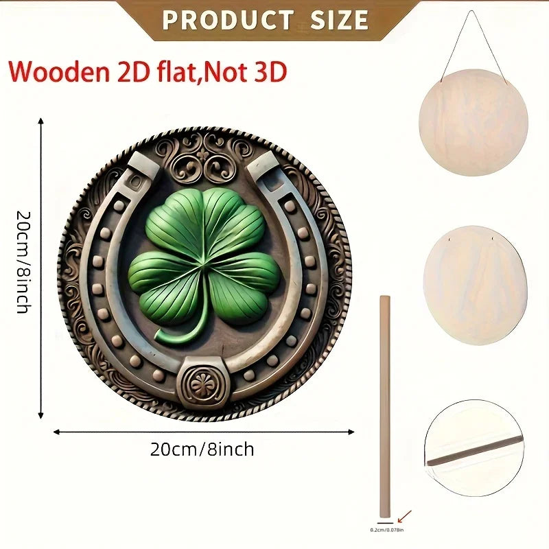 Wall Sign - Retro Wooden Green