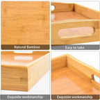 Serving Tray - Bamboo Wooden Rectangular