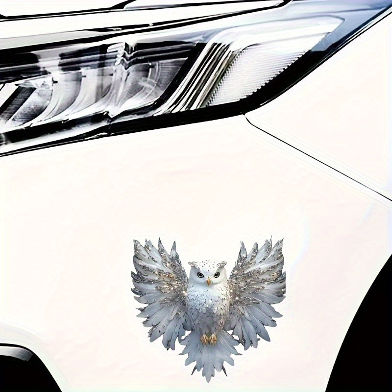 6inch Cute white owl vinyl Decal, Car Sticker for Laptop, Bottle, Truck, Phone, Motorcycle, Window, Wall, Cup Decals House Of Avana