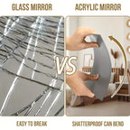 Large Modern Wave Mirror - Full-Length Vertical design with Curve, Elegant Bedroom Living Room Decor, Easy Installation No Wiring Needed, Durable for Home or Commercial Spaces, Wall Mirrors for Living Room, Easyinstallation M House Of Avana