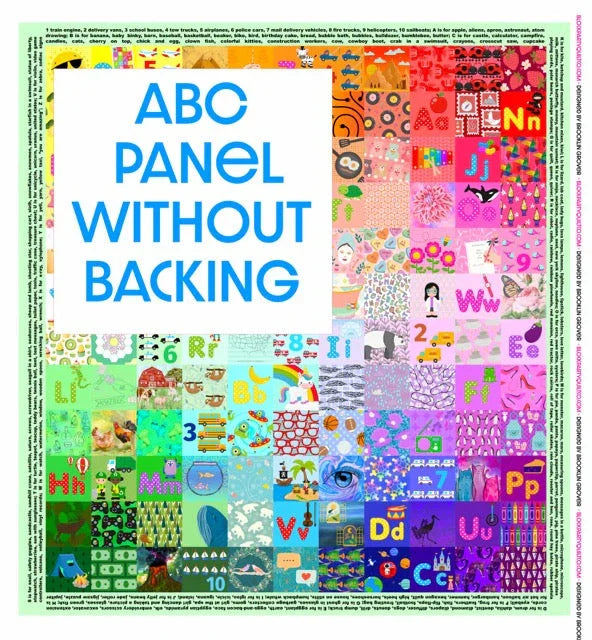 ABC Hidden Pictures Minky Quilt Panel Block Party Quilt Co