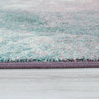 Abstract Area Rug Mero with Artful Pastel Colors, back view - House Of Avana