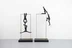 Abstract Climbing Figure - Modern Desk Statue, front view - House Of Avana