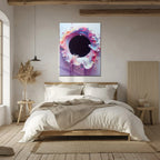 Abstract Colorful Void Swirl – Vibrant Uv Glass Wall Art with 3d Paint Effect-kafcd079, detail shot - House Of Avana
