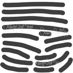 Abstract Curvy Lines - Fabric Nursery Wall Art Decals, back view - House Of Avana