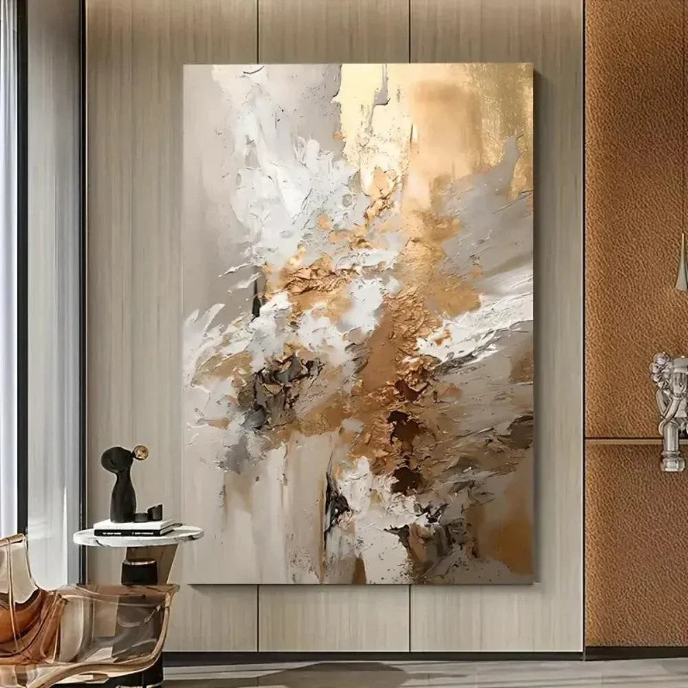 Luxury Canvas Abstract Art High Quality Wall Decor, angled view - House Of Avana