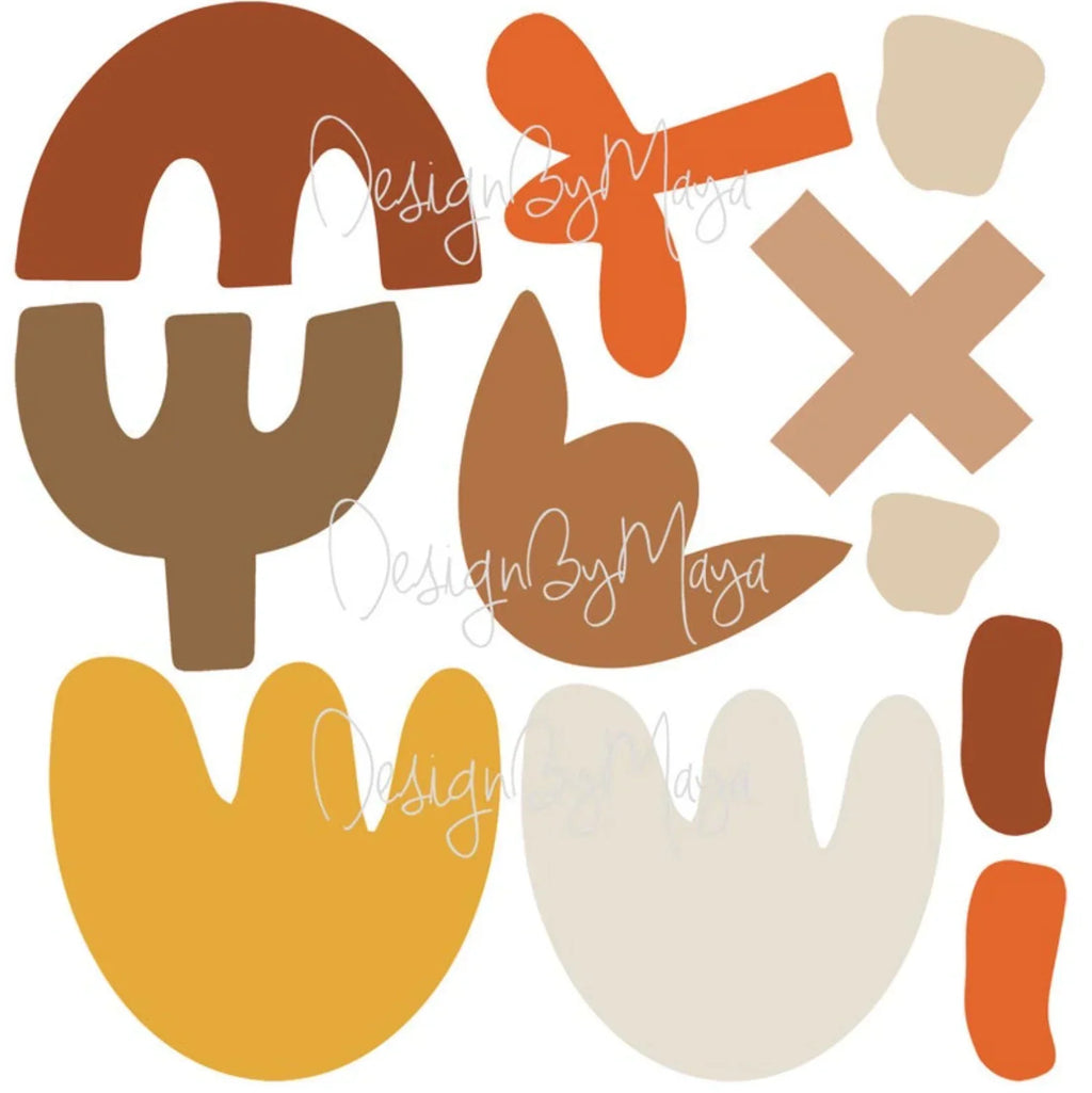 Abstract Desert Shapes - Fabric Nursery Wall Art Decals, detail shot - House Of Avana