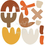 Abstract Desert Shapes - Fabric Nursery Wall Art Decals, detail shot - House Of Avana