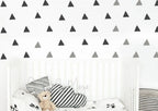 Abstract Equilateral Triangles - Fabric Nursery Wall Art Decals, front view - House Of Avana