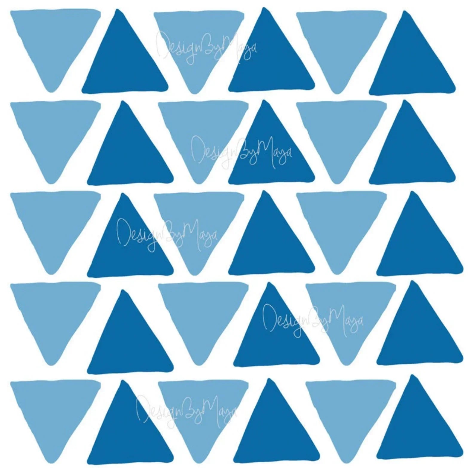 Abstract Equilateral Triangles - Fabric Nursery Wall Art Decals, lifestyle image - House Of Avana