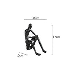 Abstract Figurine - Black Modern Cast Iron Reader, lifestyle image - House Of Avana