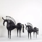 Abstract Horse Figurine - Modern Metallic Finish, back view - House Of Avana