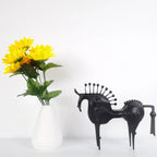 Abstract Horse Figurine - Modern Metallic Finish, detail shot - House Of Avana